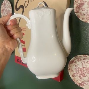 VISTA ALEGRE MANUELINE, FINE CHINA COFFEE POT, White , pre-owned